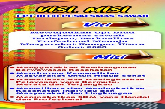 VISI DAN MISI UPT PUSKESMAS SAWAH