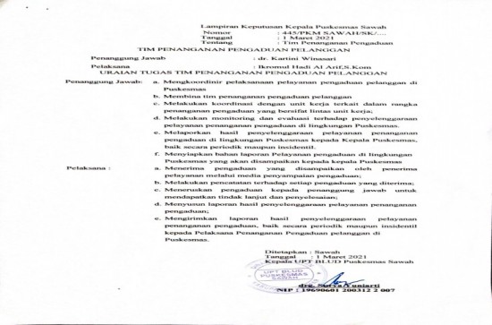 Petugas Pengelola Pengaduan