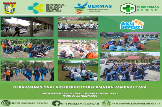 Kegiatan Gerakan Nasional Aksi Bergizi di Wilayah Kerja UPT Puskesmas Sawah